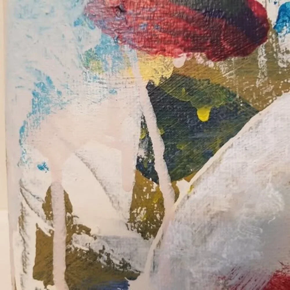 OriginalWall Art modern abstract acrylic painting on canvas. Size: 8 x 10 inches - Picture 5 of 8